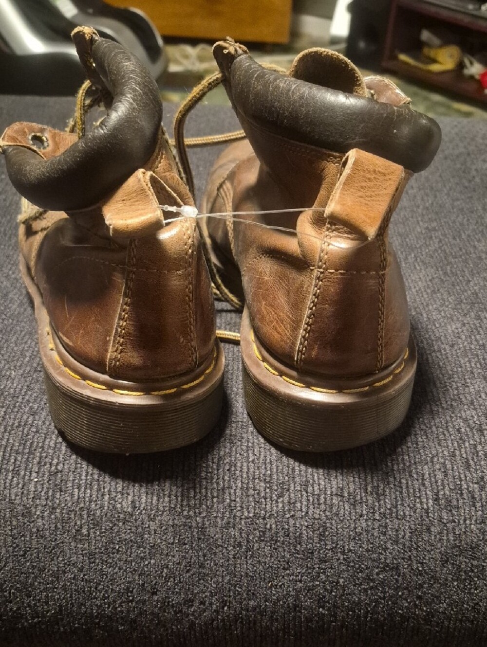 Dr. Martens Brown Leather Lace-Up Work Boots - Picture 8 of 12